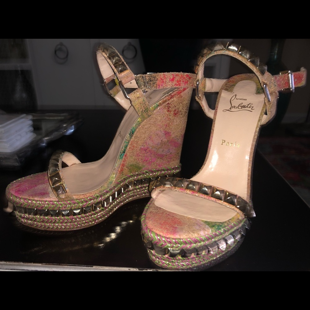 Christian Louboutin wedges (red bottom)